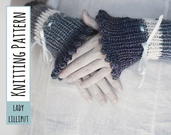 PATTERN - Knitted Picot Edge Arm Warmers