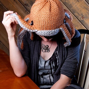 KNITTING PATTERN Knit Octopus Hat image 4