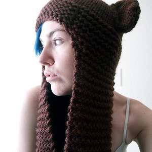 PATTERN Knitted Bear Scarf-Hat/Scoodie image 2