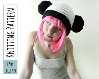 PATTERN - Knitted Panda Hat