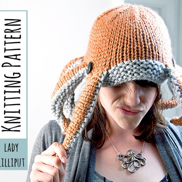 KNITTING PATTERN - Knit Octopus Hat