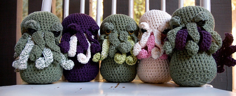 CROCHET PATTERN Cthulhu Crocheted Amigurumi image 5