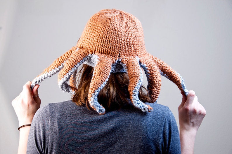 KNITTING PATTERN Knit Octopus Hat image 3