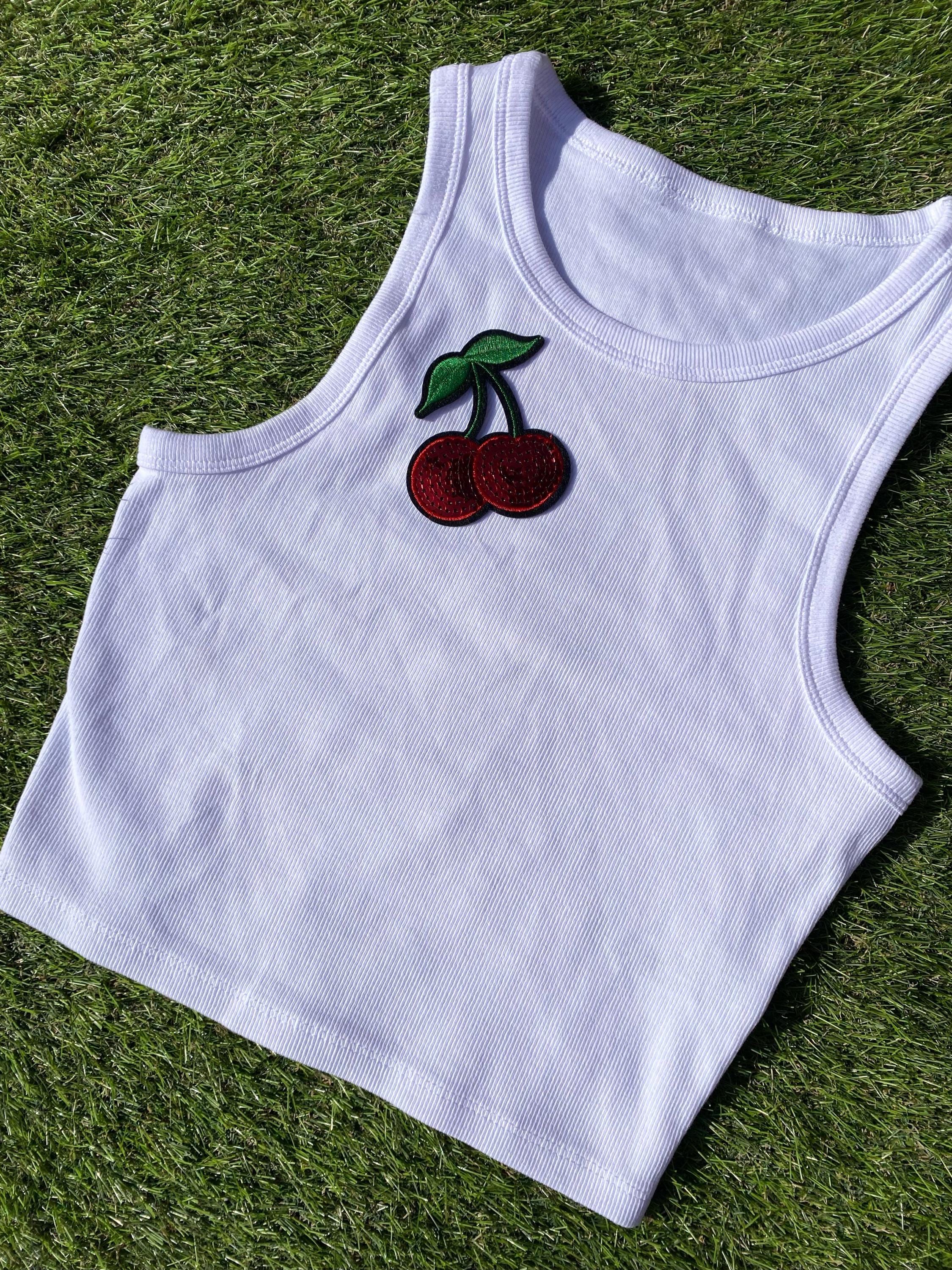 Cropped Vest Tops – cherry | Handmade Statement Tops by Luxedazzleswim