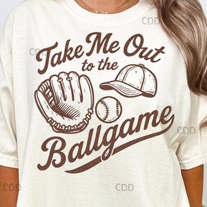 Llévame al partido PNG: diseño vintage de guante, gorra y pelota de béisbol para fanáticos de los deportes, ropa para el día del juego y manualidades clásicas de béisbol.