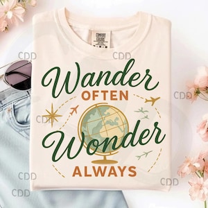 errer souvent, je me demande toujours png, citation de voyage png, clipart globe avion, envie de voyager vintage png, conception de chemise aventure, explorer la vie png thumbnail