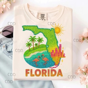florida bundesstaat png, Glitter Florida Clipart, Flamingo Palme, Strand Skyline Strand, Sunshine State, tropisches Florida, Miami Glitzer