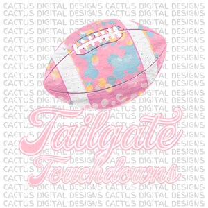 Tailgate Touchdowns PNG – Camiseta de futebol em tons pastel para meninas no dia do jogo, design Cricut, download digital de esportes de outono