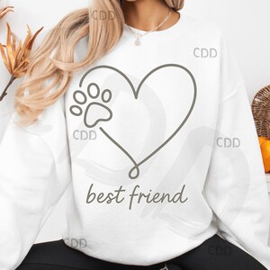 Hund bester Freund png, Pfote Herz png, Haustier Gedenkstätte png, minimalistischer Hund png, Hundeliebhaber Shirt png, Haustier Eltern Kunst, Haustierliebe png, Hundezitat