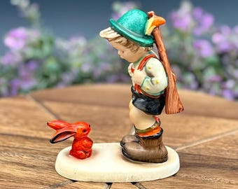 Vintage Hummel Figurine Sensitive Hunter Boy Rabbit 6/0 TMK-1