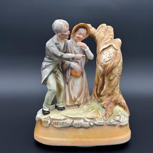 Vintage Sankyo Music Box: Elderly Couple Figurine - Plays &quot;Those Were the Days&quot;