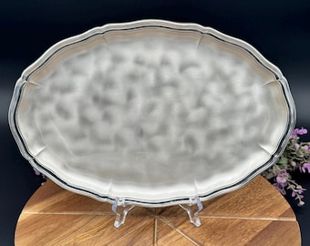 Vintage WMF Ikora Stainless Steel Tray Oval Platter Mid Century German Tableware