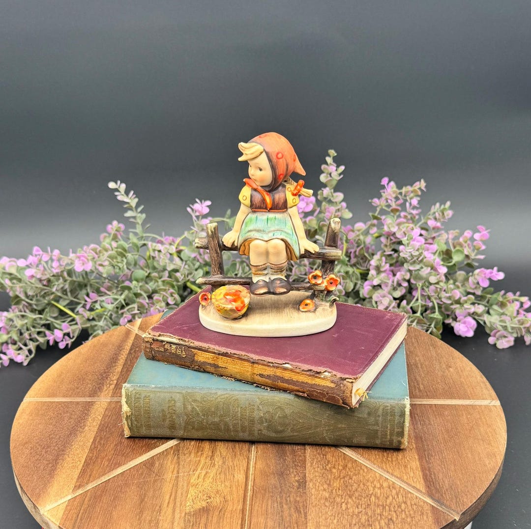 Rare Goebel Hummel Girl on Fence #112 Figurine: TMK-1 Crown Mark
