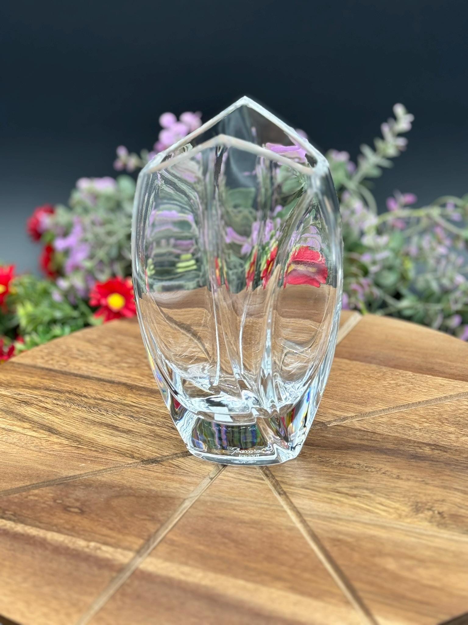 Vintage Crystal Vase Baccarat - Etsy
