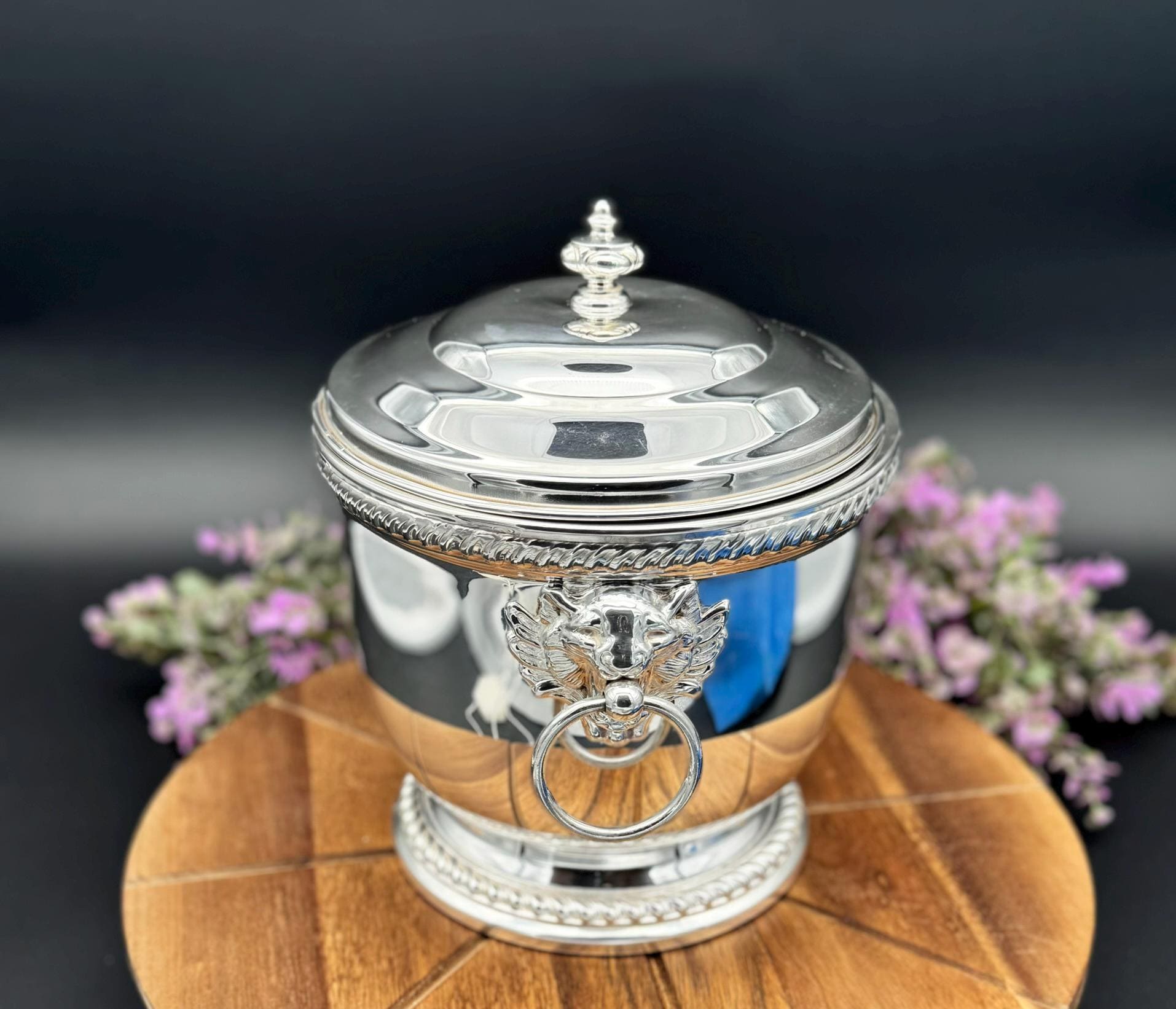 Vintage Ice Bucket With Lions Head - Etsy