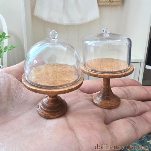 Wood Cake Stand Dome