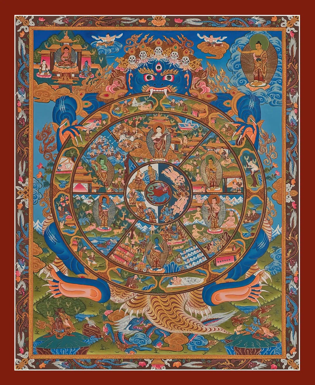 Samsara Wheel of Life - Buddha's Art of Healing - Etsy Canada