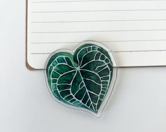 Hand Painted Anthurium Leaf Fridge Magnet In Watercolor Style A Botanical Houseplant Decor Piece And A Thoughtful Plant Lover Gift