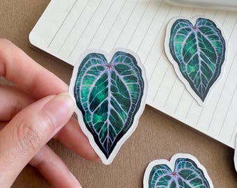 Vinyl Anthurium Sticker: Watercolor Plant Art
