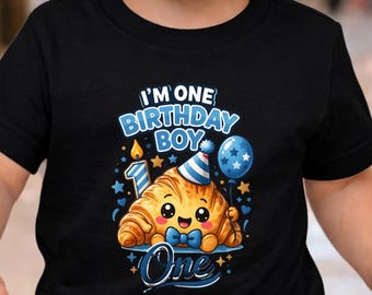 I'm One Birthday Croissant Shirt, Baby First Birthday Outfit