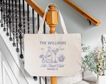 Custom Bride Tote Bag, Bridal Party Gift, Bachelorette Bag, The Bach Club Tote Bag, Personalized Wedding Party Bag, Engagement Bag