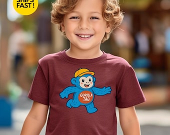 Kids Gorilla Birthday Shirt – Funny Monkey Animal Outfit for Boys