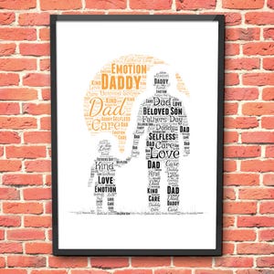 Father’s Day Word Art | Custom PAPA Photo Collage | Personalized Gift for Dad | Printable Wall Art | Digital Download for Him