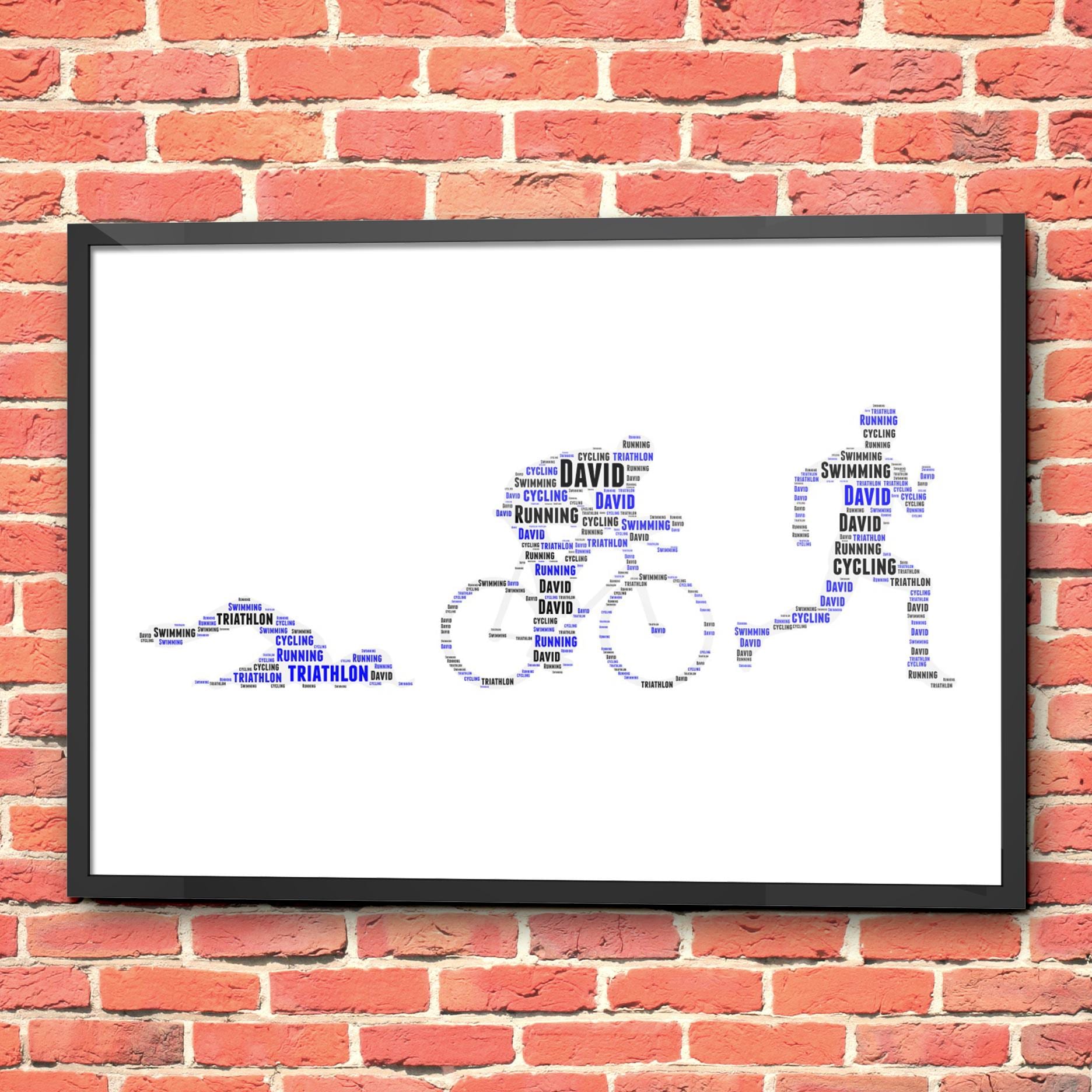 Personalized Triathlon Word Art Gift (digital Download) Ireland