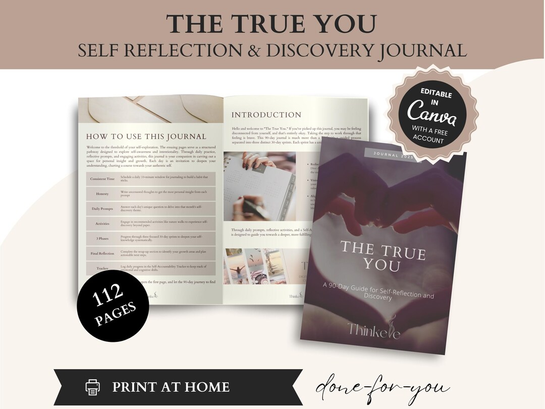 THE TRUE YOU - Self-reflection Journal & 90-day Planner - Discover Your ...