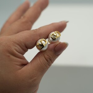 fashion V pearl earrings hoops earrings studs