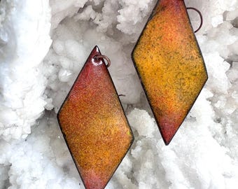 Autumn Dream Enamel Earrings
