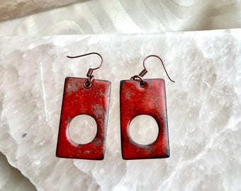 Rustic Keyhole Earrings