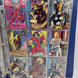 1994 Fleer Marvel Cards, Inc. Penance, Phoenix, Rogue, Sabre Tooth, Skin, Storm, Synch, War Path, Wolverine, Carnage, Chameleon + meer