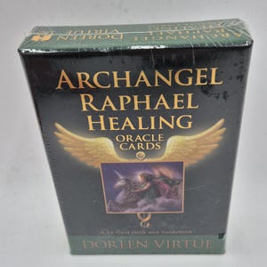 Cartes de soins de l'archange Raphaël Doreen Virtue scellées en usine. Ceux-ci ne sont plus imprimés et sont une trouvaille rare lorsqu'ils ne sont pas ouverts.