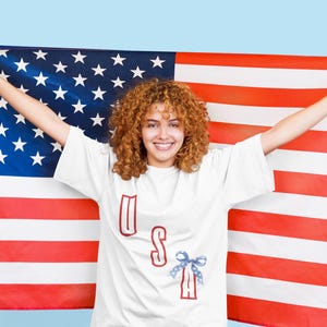 Red, White, and Blue Vibes - Unisex Patriotic Tee for Independence Day and Casual Wear