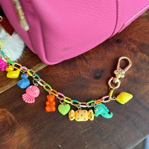 Kawaii Charm Keychain: Gummy Bear, Sea Animal & Candy Charms