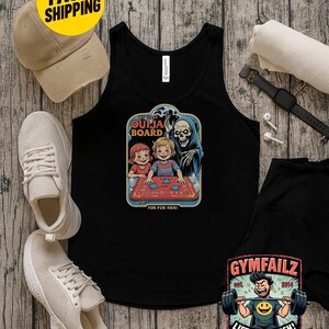 Ouija Board Tank Top: Vintage Halloween Graphic Tee