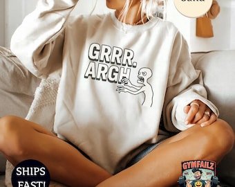 Sudadera inspirada en Buffy: ¡Grrr Argh, Slayer! Cuello redondo - Ropa para fans de series de televisión