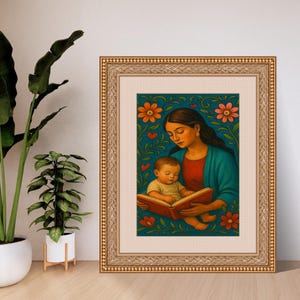 Mexiko Wandkunst, druckbare mexikanische Wandkunst, Muttertag druckbare Wandkunst, digitaler Download - lebendige Boho Wohnkultur in verschiedenen Größen