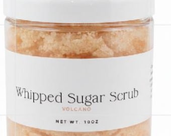 Volcano Whipped Sugar Scrub | Handmade Exfoliating Body Scrub | Tropical Citrus Body Polish | Spa Gift | Moisturizing Skincare | 10 oz