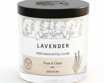 Lavender Scented Candle - Calming Aromatherapy Soy Candle
