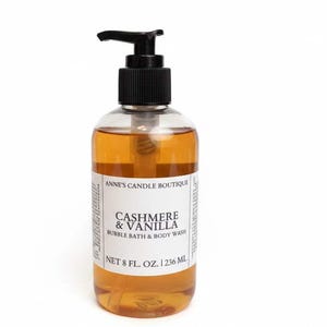 Cashmere and Vanilla Bubble Bath and Body Wash