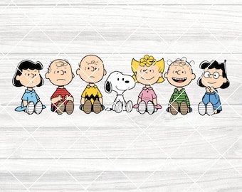 Snoopy And Friends SVG PNG DXF, Cartoon Dog Friends, Cricut File