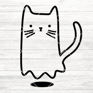 Ghost Cat SVG, Сute Ghost Cat SVG, Halloween Cat SVG, Cat Halloween Png, Ghost Cats, Halloween Cat,Spooky Season,Funny Cat Ghost