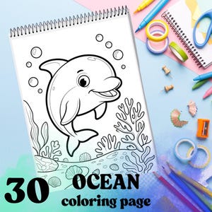 Underwater world coloring page, Coloring page with animals, Printable coloring page, Coloring book for children, Children&#39;s coloring book