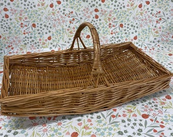 Willow Garden Trug Basket for Flowers, Fruits, Plants (56 x 29 x 10cm)