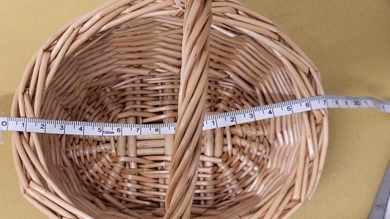 Mini and Small Child Wicker Baskets, Light Brown, Flower Girls, Weddings, Easter & Fancy Dress, Toddler Size image 13