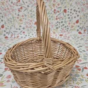 Mini and Small Child Wicker Baskets, Light Brown, Flower Girls, Weddings, Easter & Fancy Dress, Toddler Size image 11
