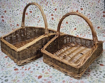Double Steamed Willow Country Trug Gardening Basket: 2 Sizes