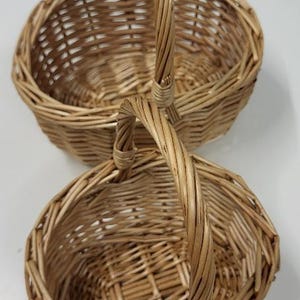 Mini and Small Child Wicker Baskets, Light Brown, Flower Girls, Weddings, Easter & Fancy Dress, Toddler Size image 3